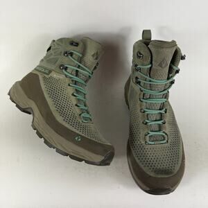 Vasque Torre Hiking Boots Women's 10 Olive Green Suede Lace-Up Ankle Waterproof